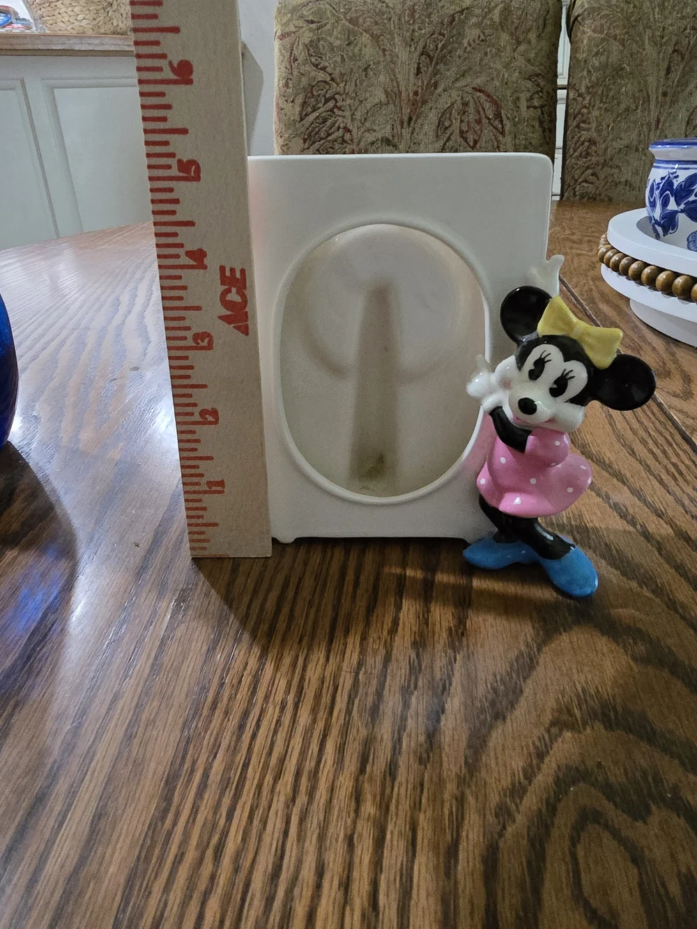 Vintage 1984 Minnie Mouse Figurine Picture Frame Made In Japan